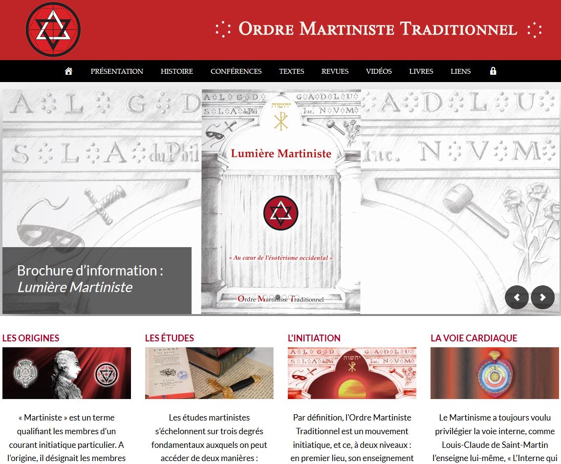 O.M.T (Ordre Martiniste Traditionnel)  Site de l’Ordre Martiniste Traditionnel.